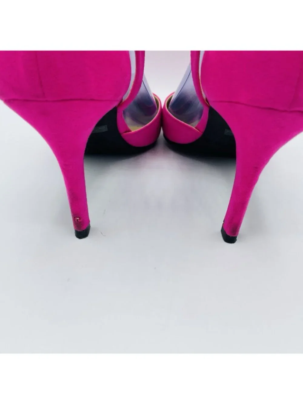 Unisa Shoes Womens Size 8.5 M Pink Faux Suede Stilleto High Heels Lace Up Pumps - Picture 8 of 11